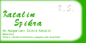 katalin szikra business card
